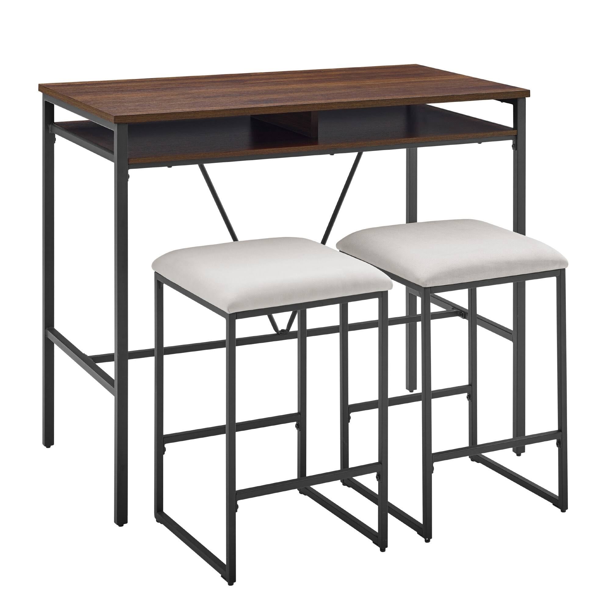Rustic Oak 3-Piece Counter Height Dining Set U140189