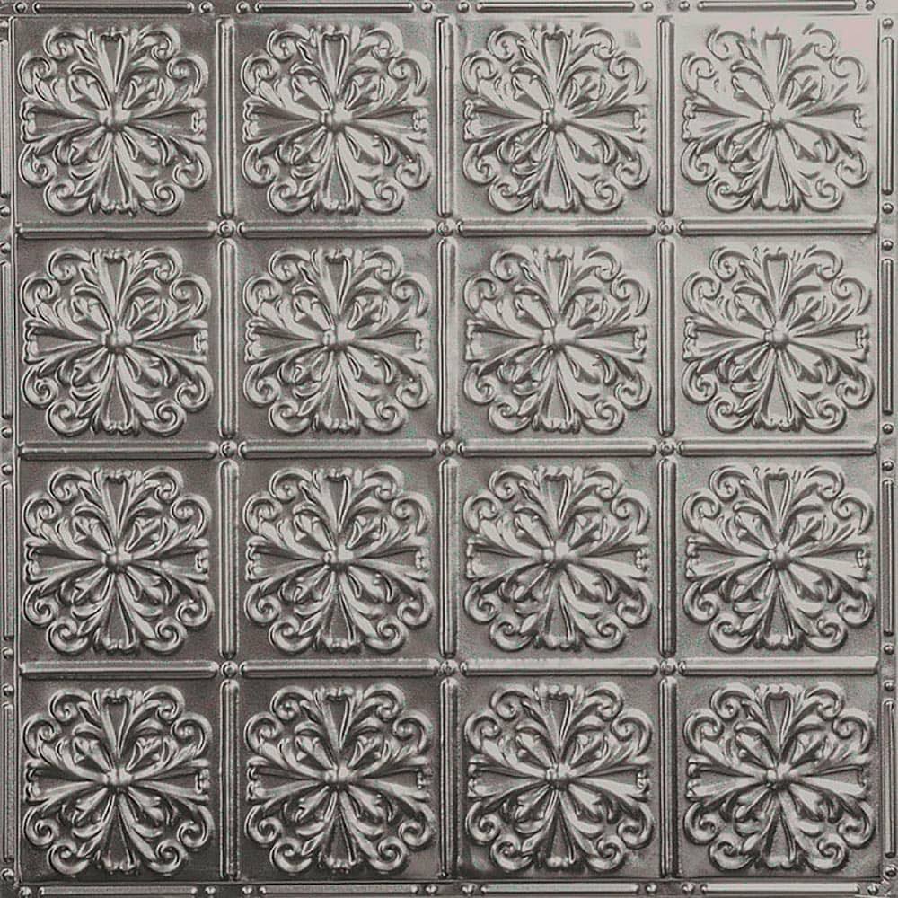 Tin Backsplash 5-Pack Kit (2-Ft x 2-ft) in Stainless Steel L472265