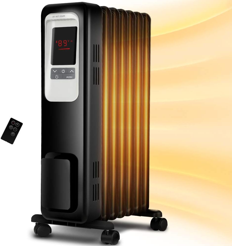 1500W Oil Filled Radiator Heater with Digital Thermostat E245