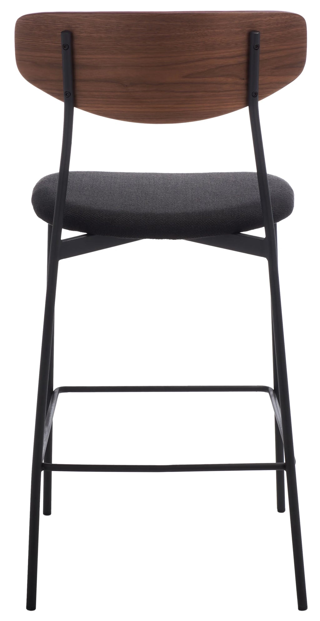 Walnut/Black Scandinavian Counter Stool I141