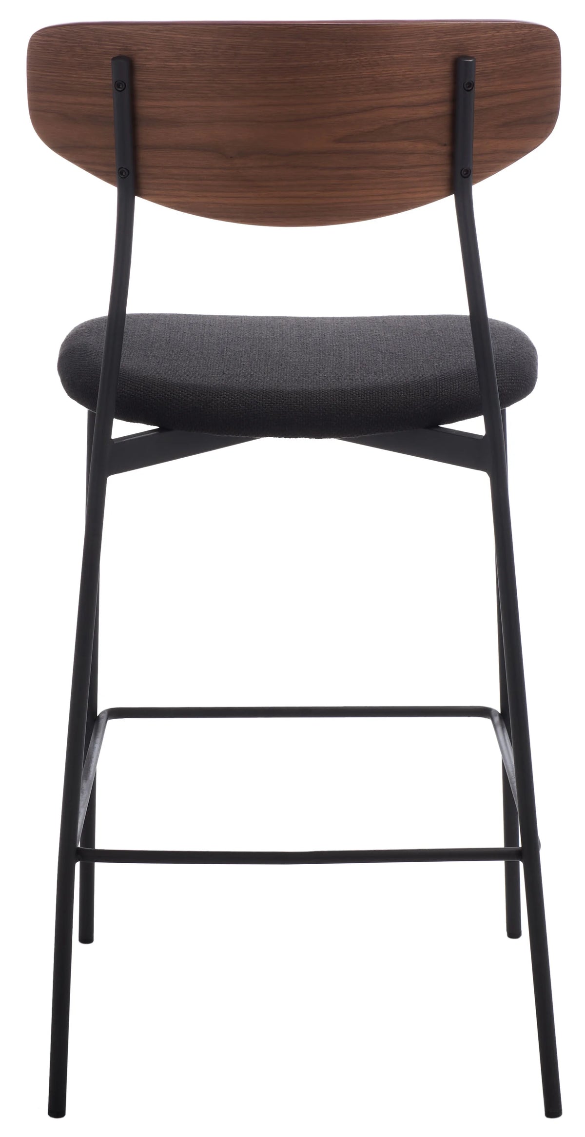 Walnut/Black Scandinavian Counter Stool I141