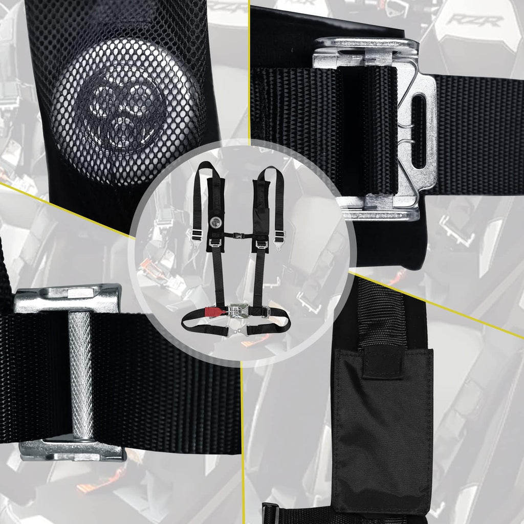 4 Point Safety Harness 2 Pack Seat Belt with Shoulder Pad W603