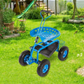 Heavy Duty Rolling Garden Cart with Extendable Steer Handle M545