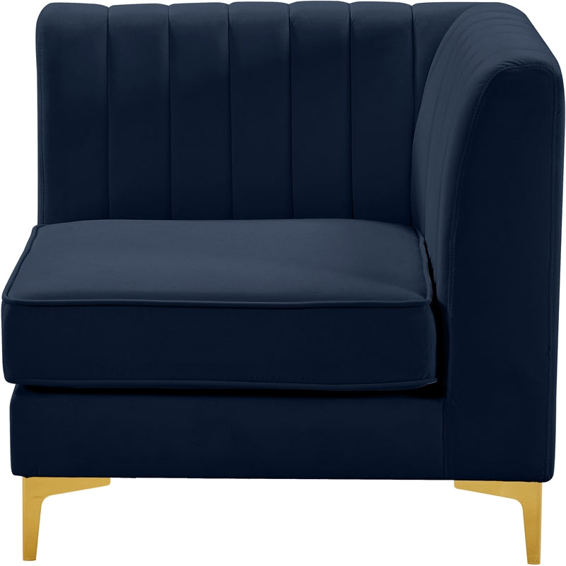 Navy Velvet Corner Chair E420761