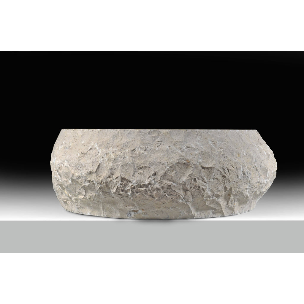 Desert Ash Vessel Sink in Classic Cream Marble F388232