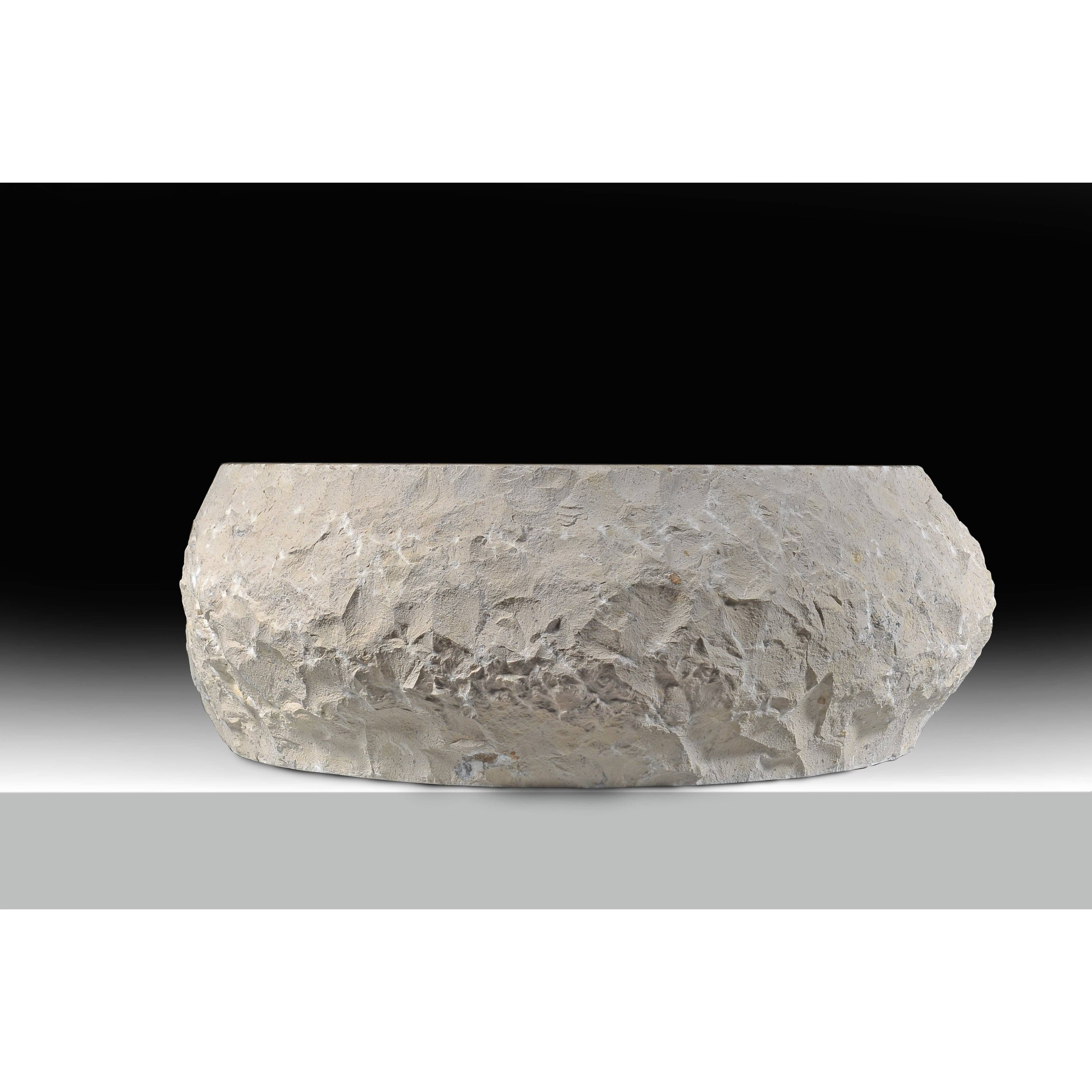 Desert Ash Vessel Sink in Classic Cream Marble F388232