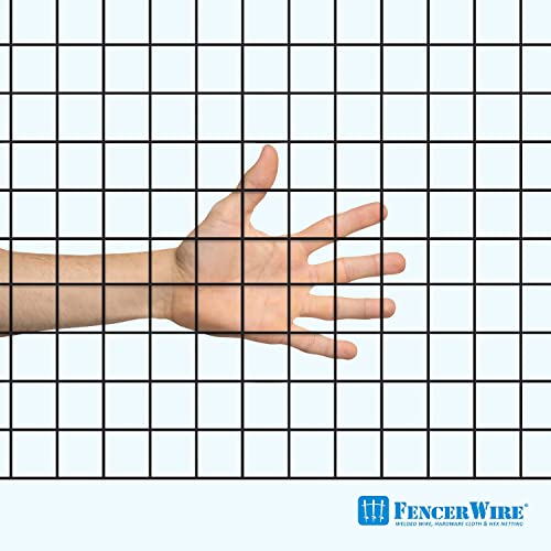 Black Vinyl Coated Welded Wire Mesh, 1 Inch x 1 Inch Grid (48 Inch x 50 ft.) I775