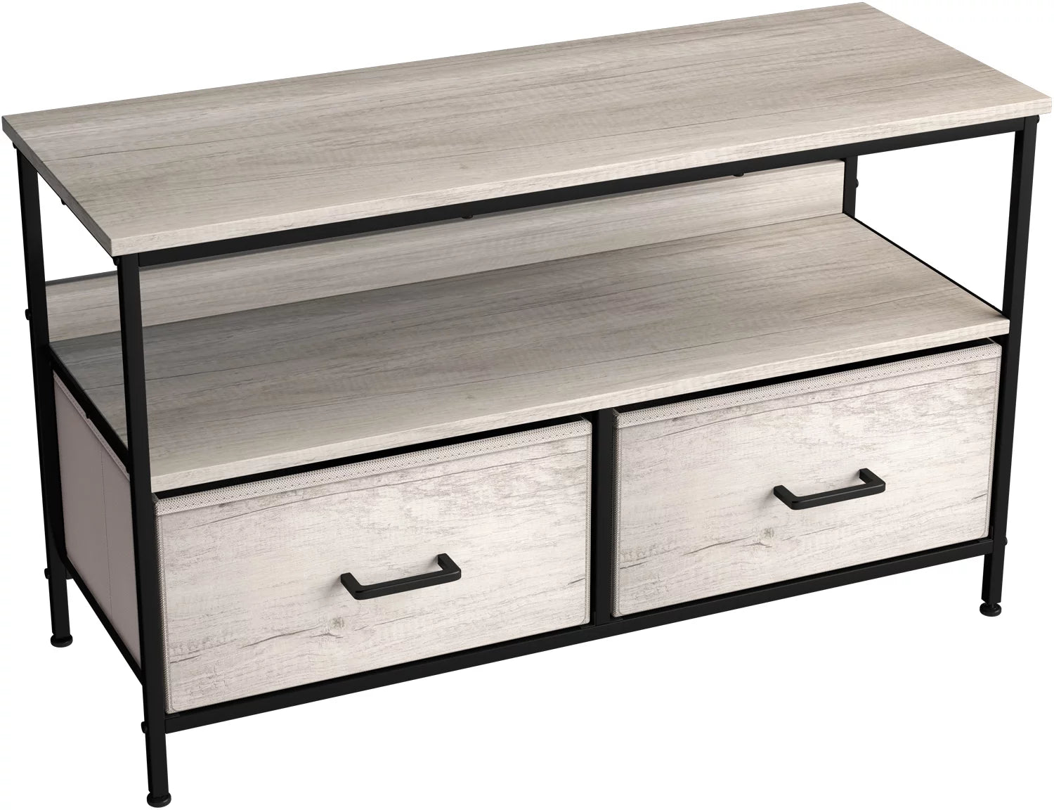 Rustic Beige TV Stand Dresser with 2 Drawers E2800