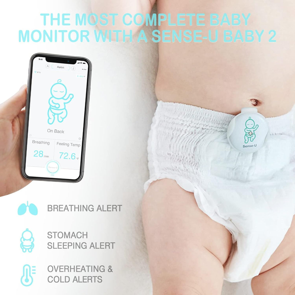 1080P HD WiFi Video Baby Monitor with Night Vision and 2-Way Talk V65847