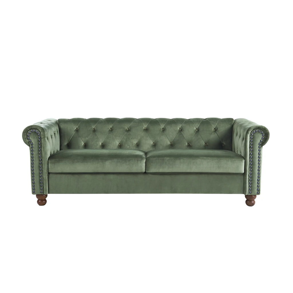 Green Large Upholstered Fabric Sofa R24009