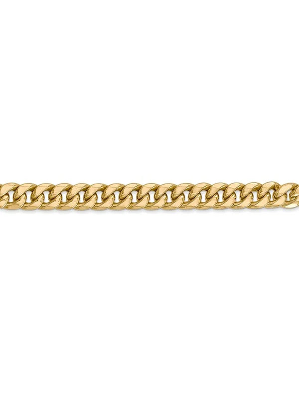 14k Yellow Gold Cuban Link Chain Necklace J7499