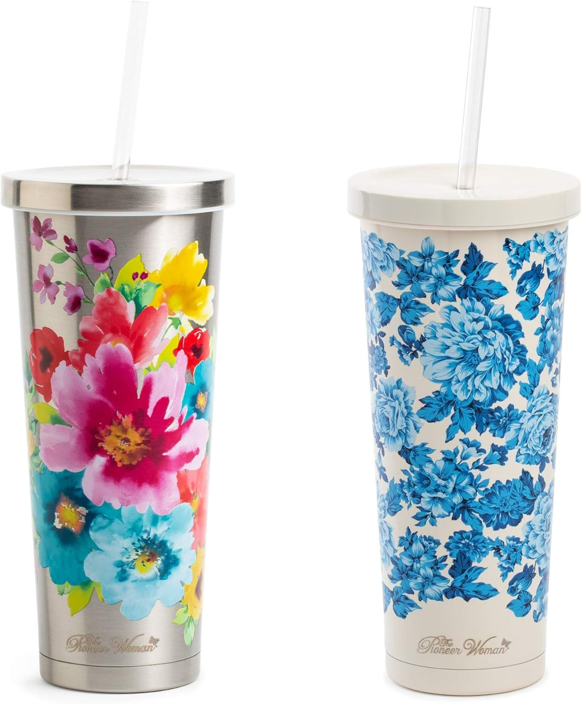 24 Oz Double Wall Vacuum Insulated Stainless Steel Tumbler Set R8926