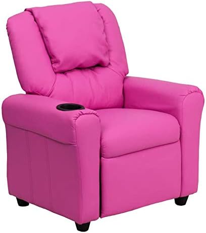 27" Tall Wood Framed Vinyl Kid's Recliner L5384