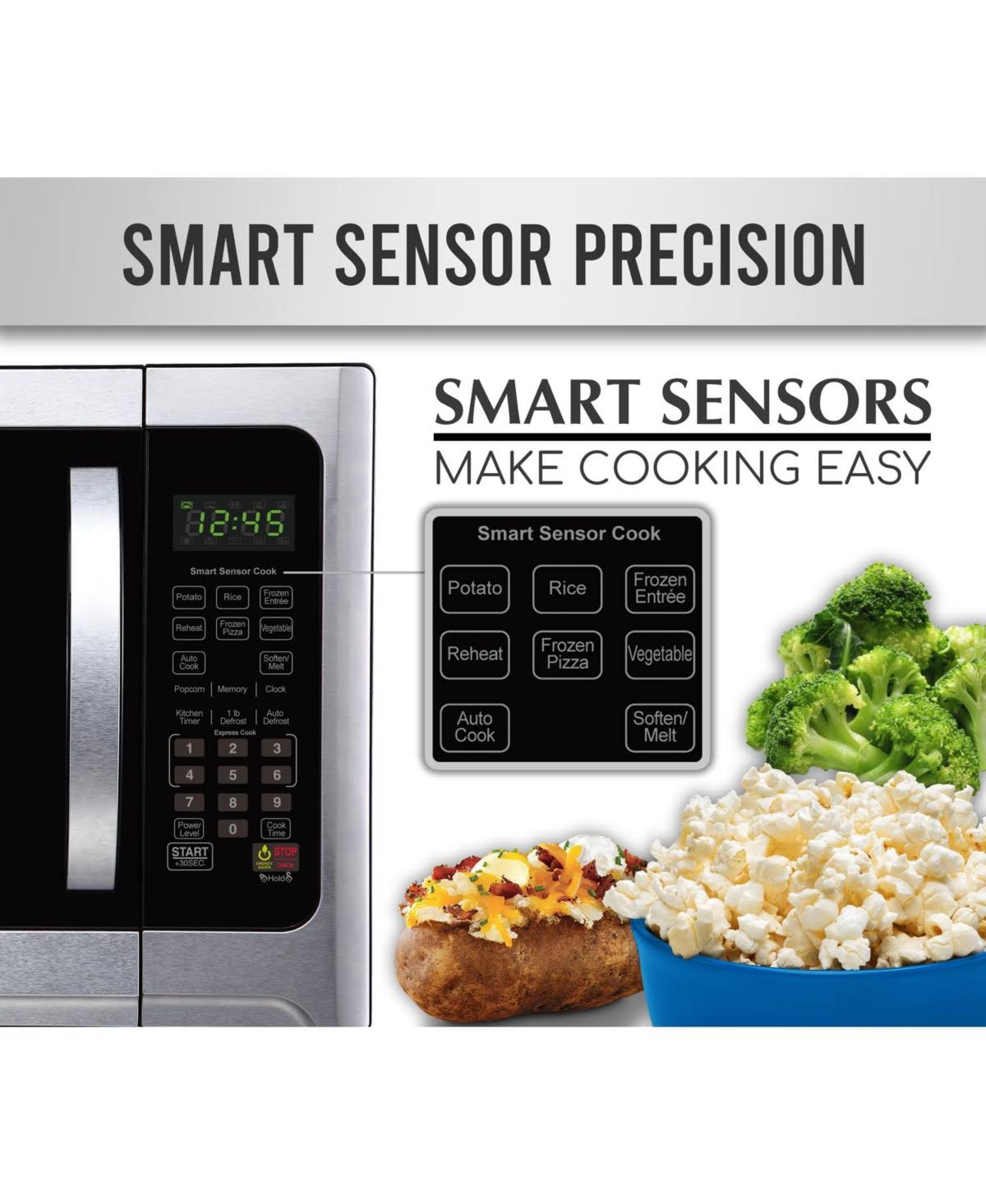 1.2 Cu. ft. 1100-Watt Stainless Steel/Black Microwave Oven Z3941