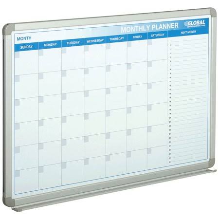 Magnetic Dry Erase Calendar Board 36 x 24 in. G154