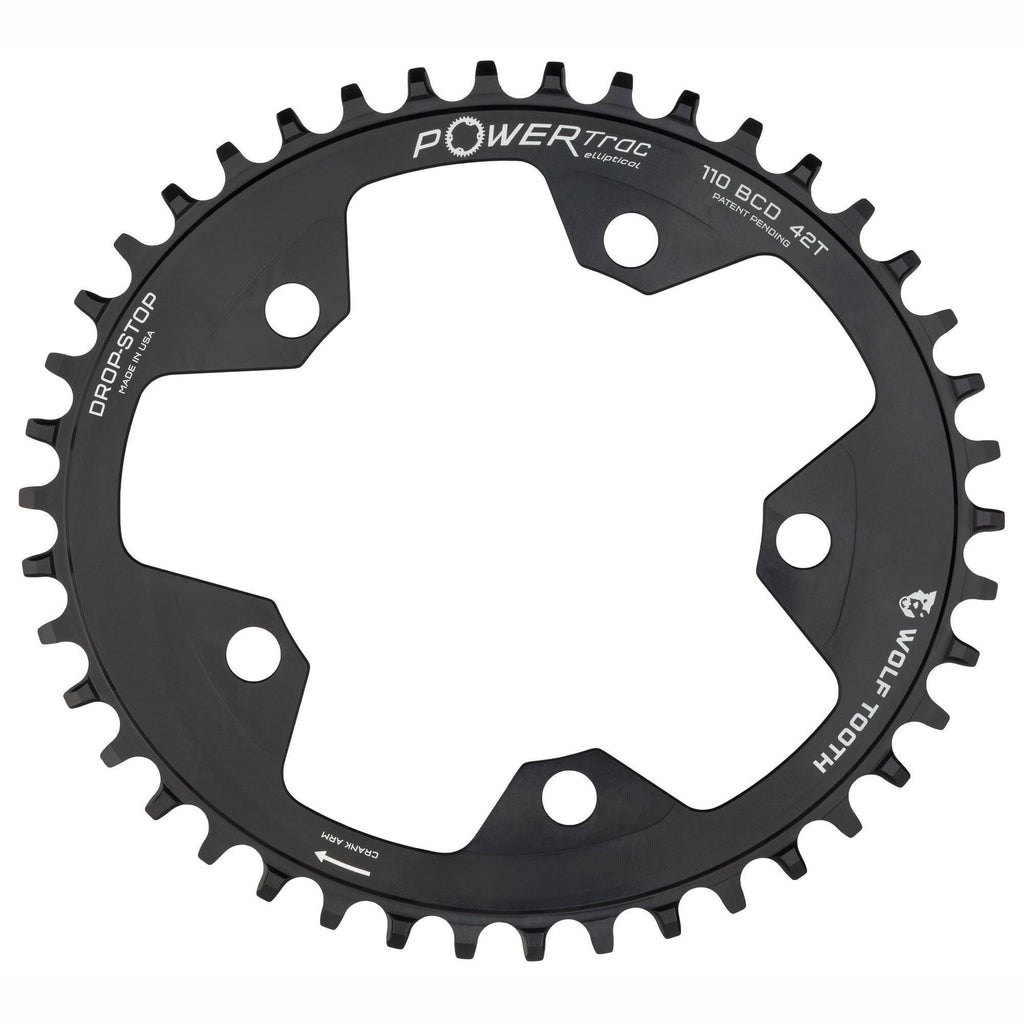 Elliptical 110 BCD Chainring - 38T 5-Bolt Drop-Stop I3012