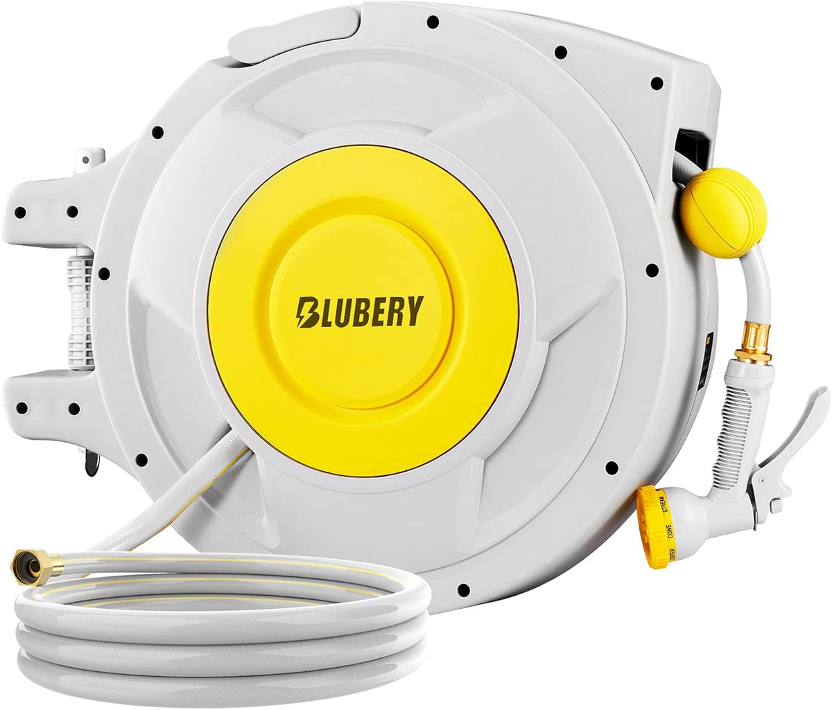 Retractable Garden Hose Reel with 8 Pattern Spray Nozzle D57571