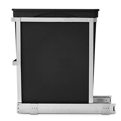 Chrome 35 Liter Dual Compartment Recycling Bin and Trash Can X13069