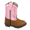 Brown Distress Pink Girl Western Boots N81667