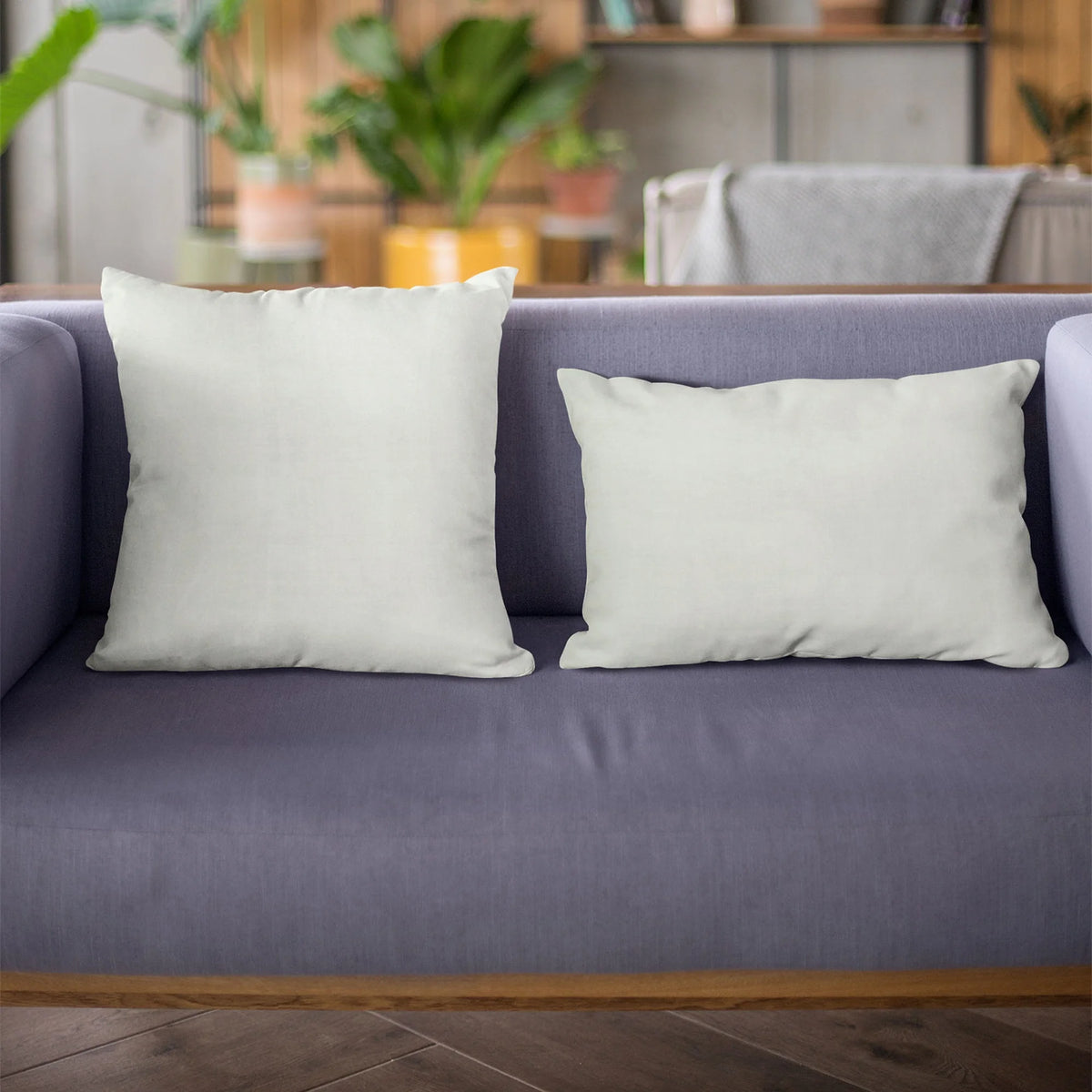 Baby Blue Solid Shiny Velvet Throw Pillow 12 x 20 in. Q308