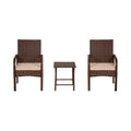 Beige 3-Piece Rattan Wicker Seating Set U2899