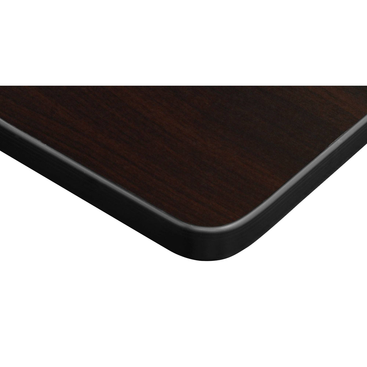 Mahogany/Black L-Desk with Return G733