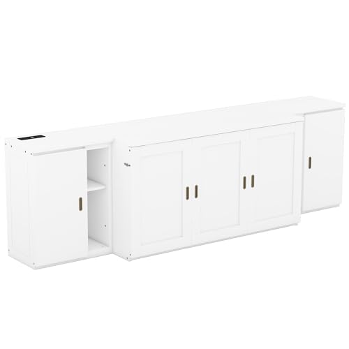 Queen Size Solid Wood Murphy Bed with USB Ports W49592