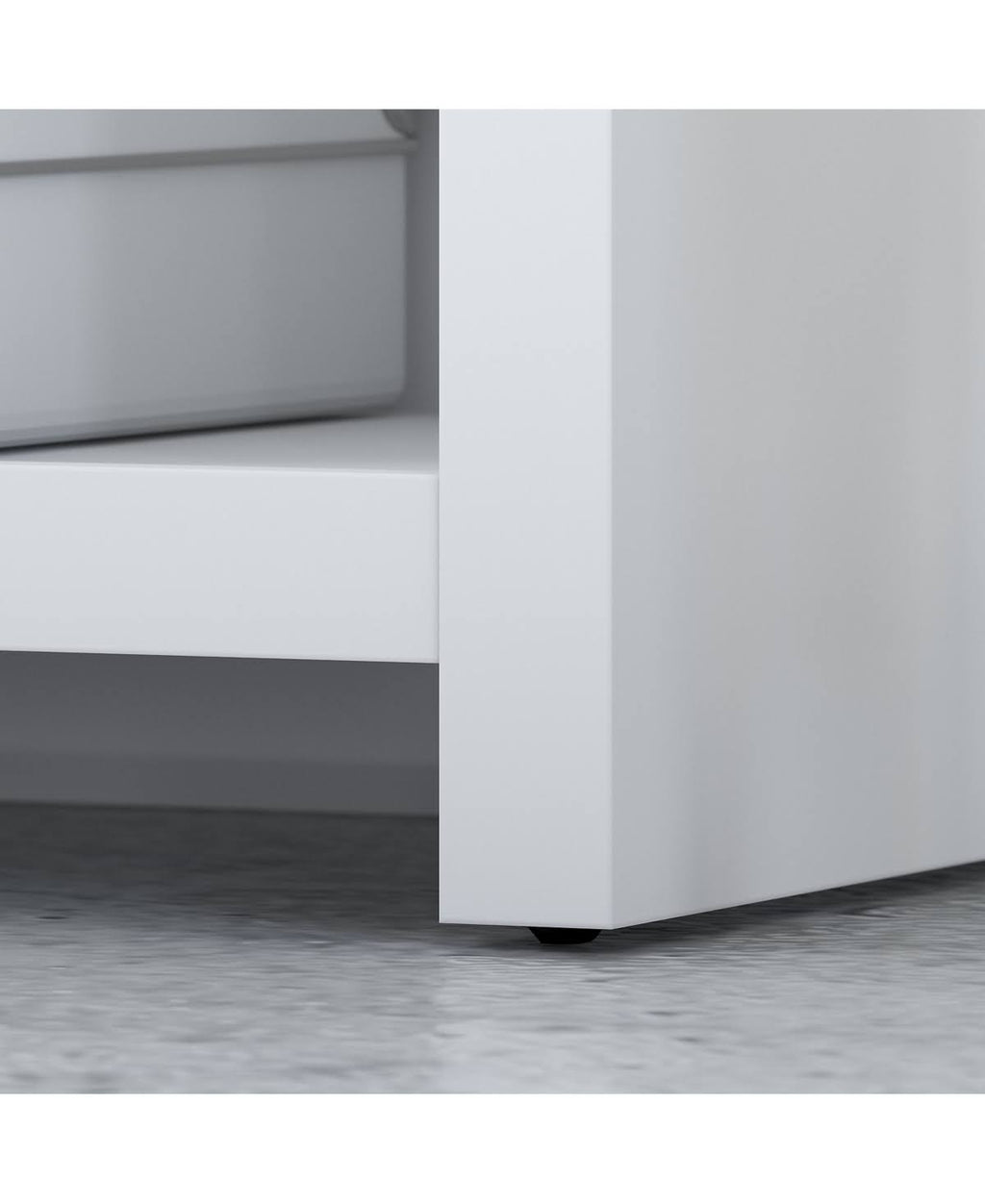 Pure White Bookcase Desk L387