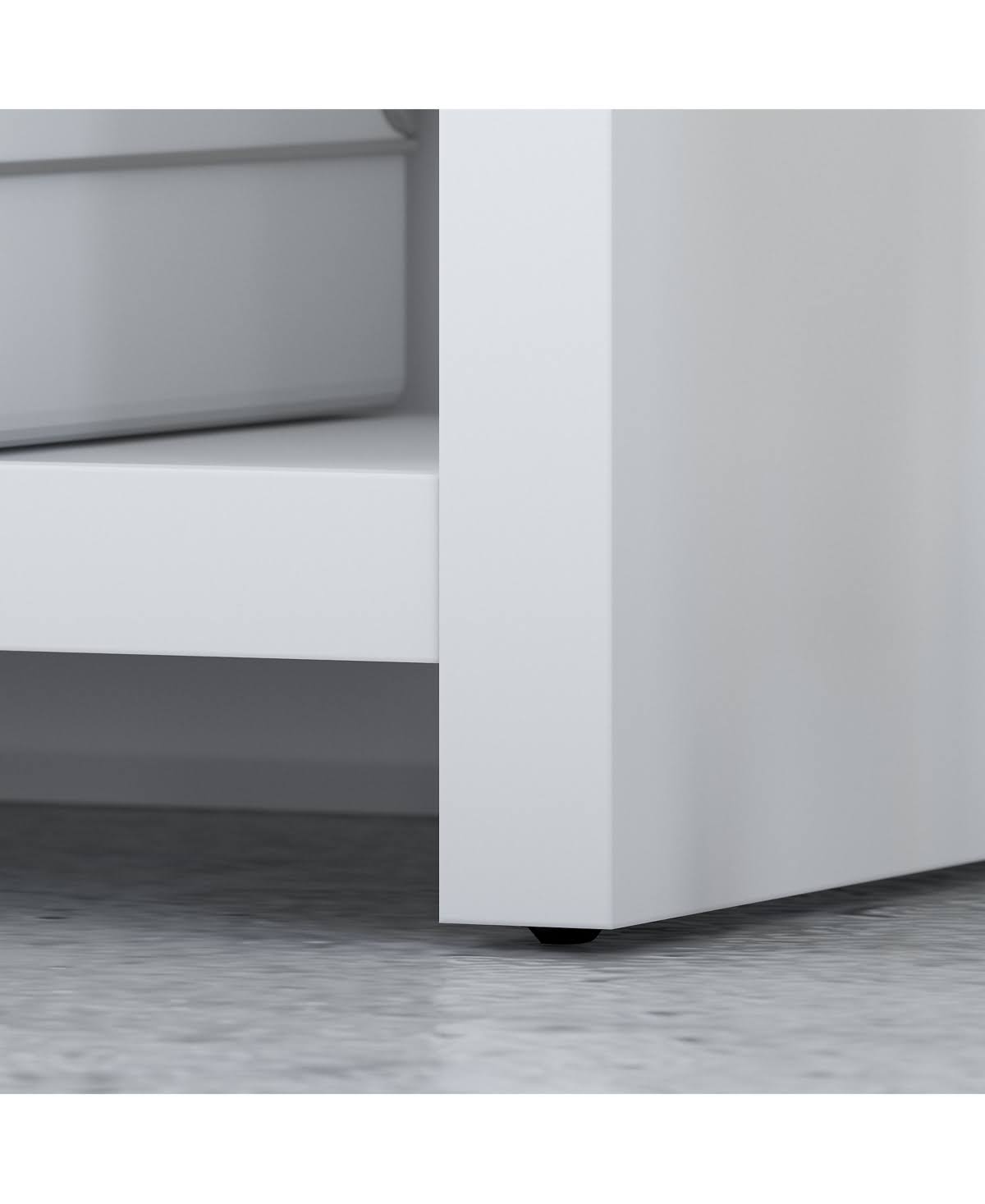 Pure White Bookcase Desk L387
