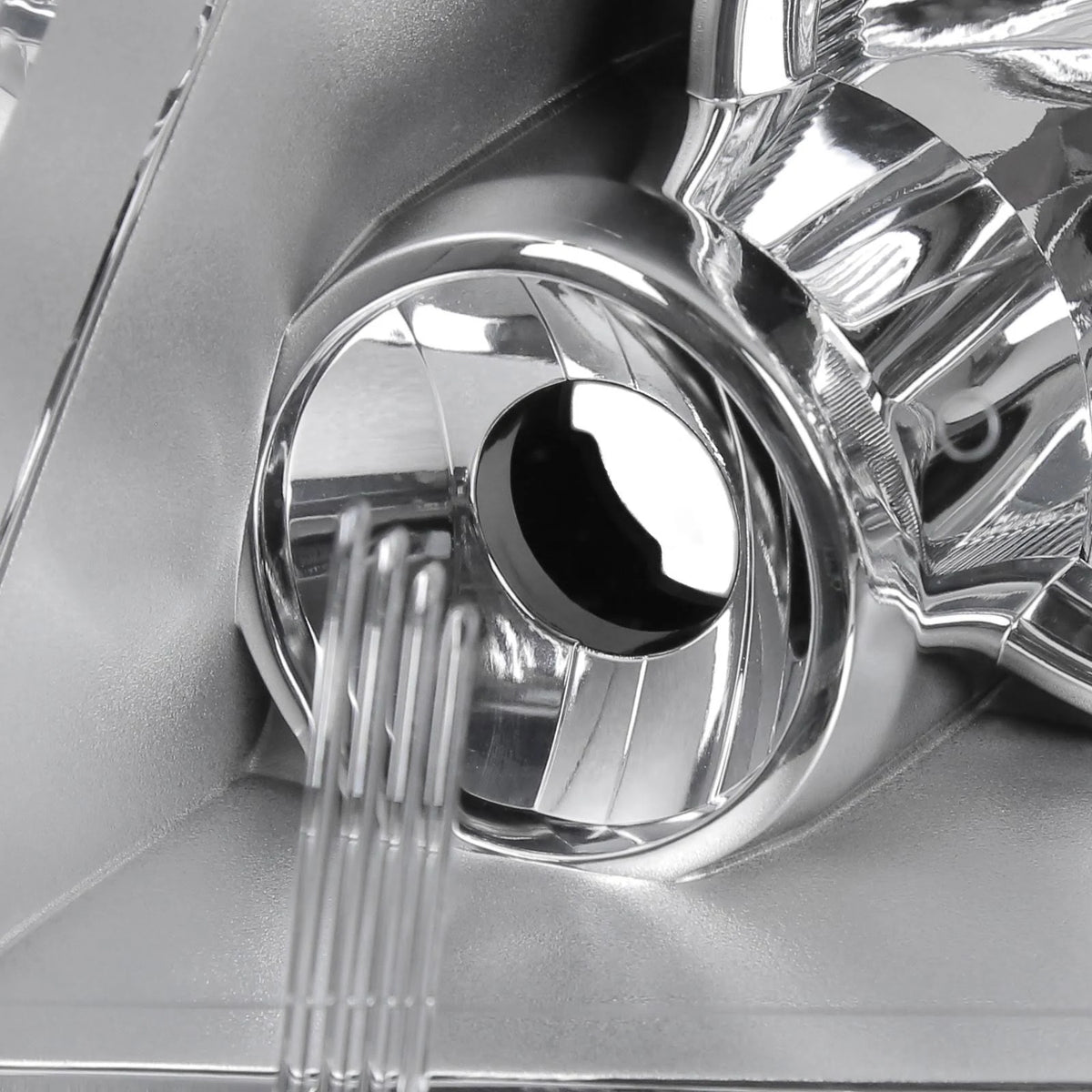 Silver Head Light Assembly Left Right Pair M8785