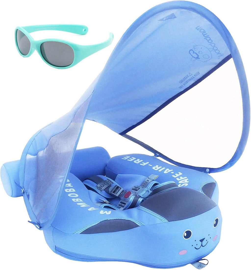 Non Inflatable Baby Float Swim Trainer with Canopy E73681