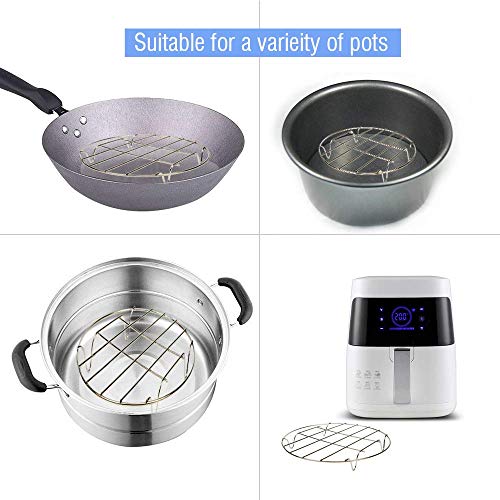 2 Pack 8" Stainless Steel Round Cooking Racks A4410