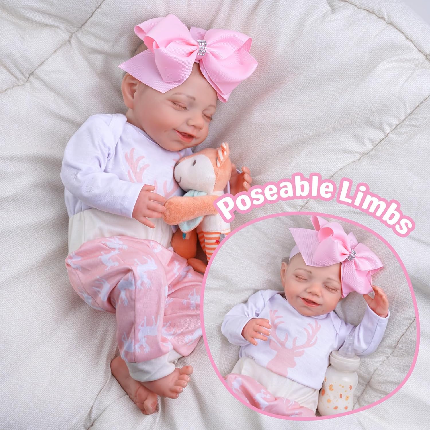 20-Inch Soft Cloth Reborn Baby Doll M2193