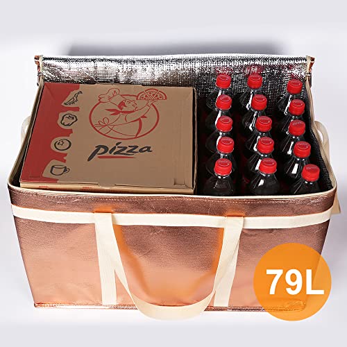 Insulated Food Delivery Bag, Black-Red, 1Pk W22223