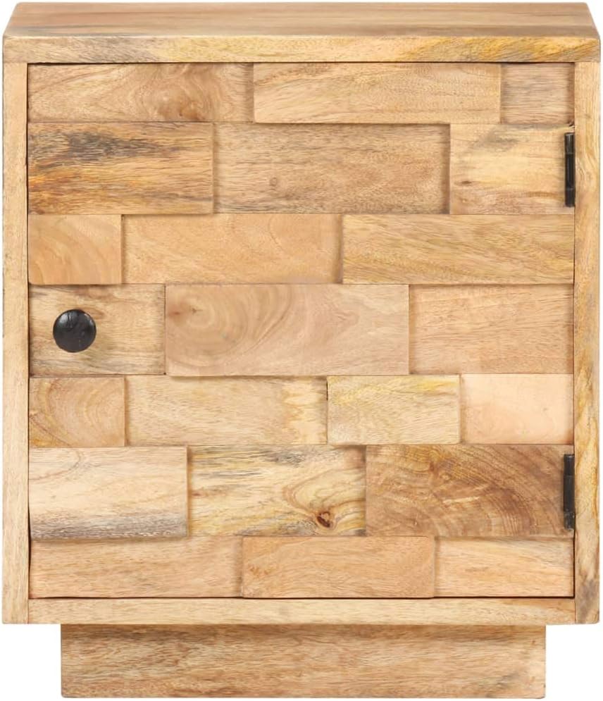 Solid Mango Wood Bedside Cabinet L7775