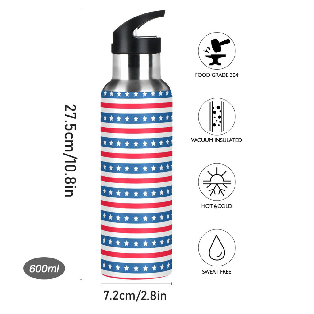Stainless Steel Vacuum Insulated Water Bottle with Straw Lid 20 OZ E357