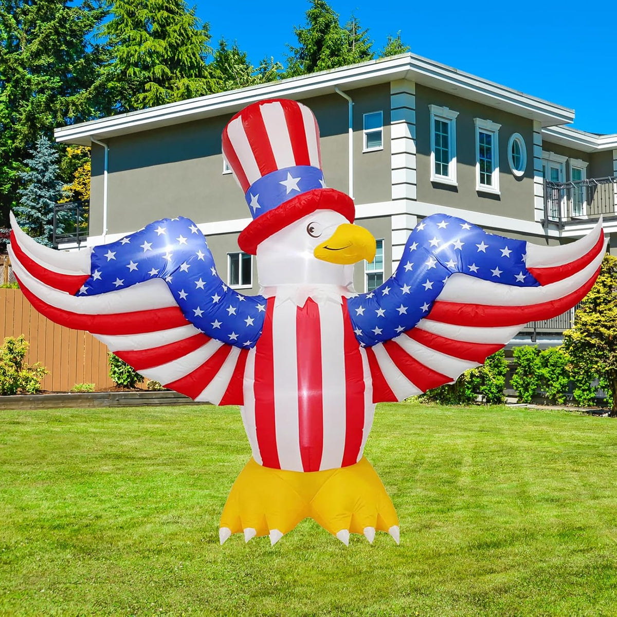 7.2FT Inflatable American Bald Eagle with LEDs E416692