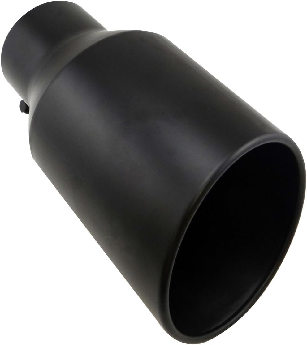 Black Stainless Steel Slant Cut Exhaust Tip Pack of 2 I699