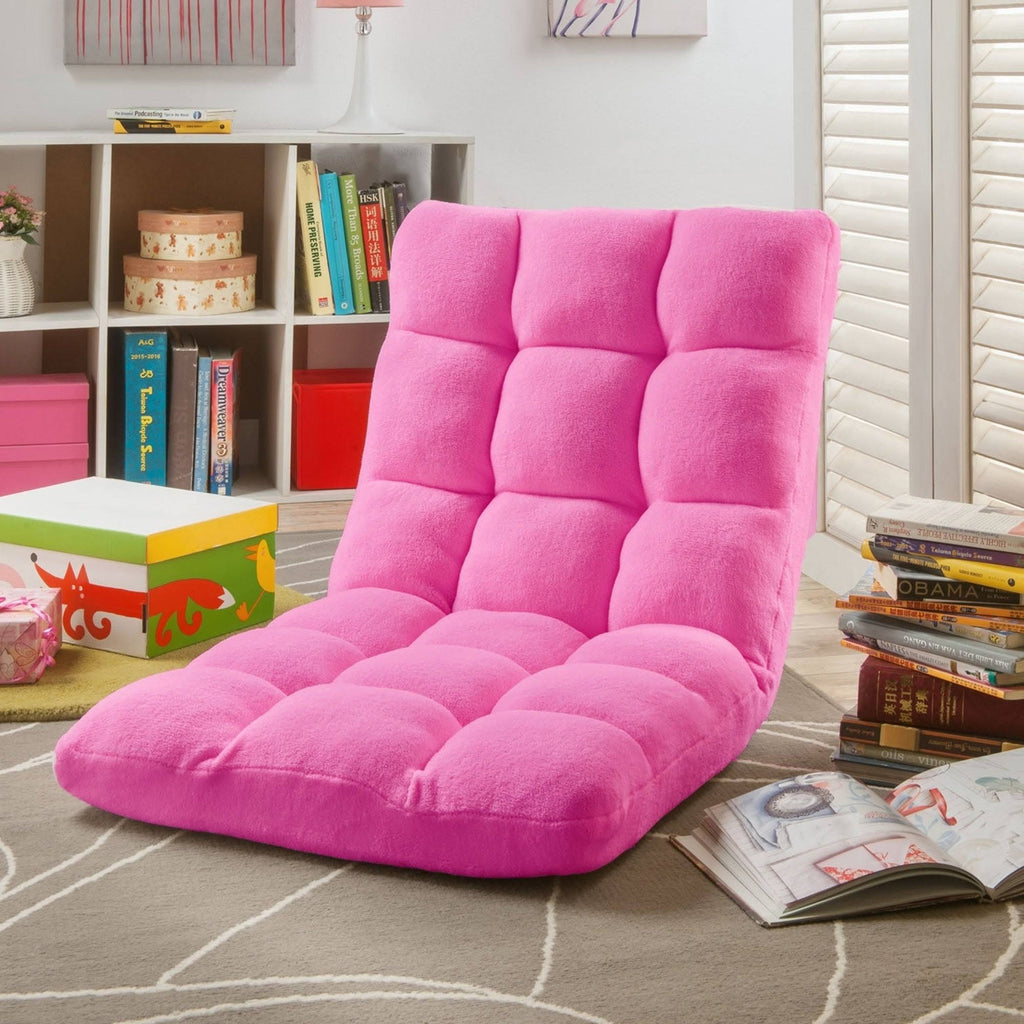 Brown Microplush Recliner Gaming Chair with Floor Mat B55693