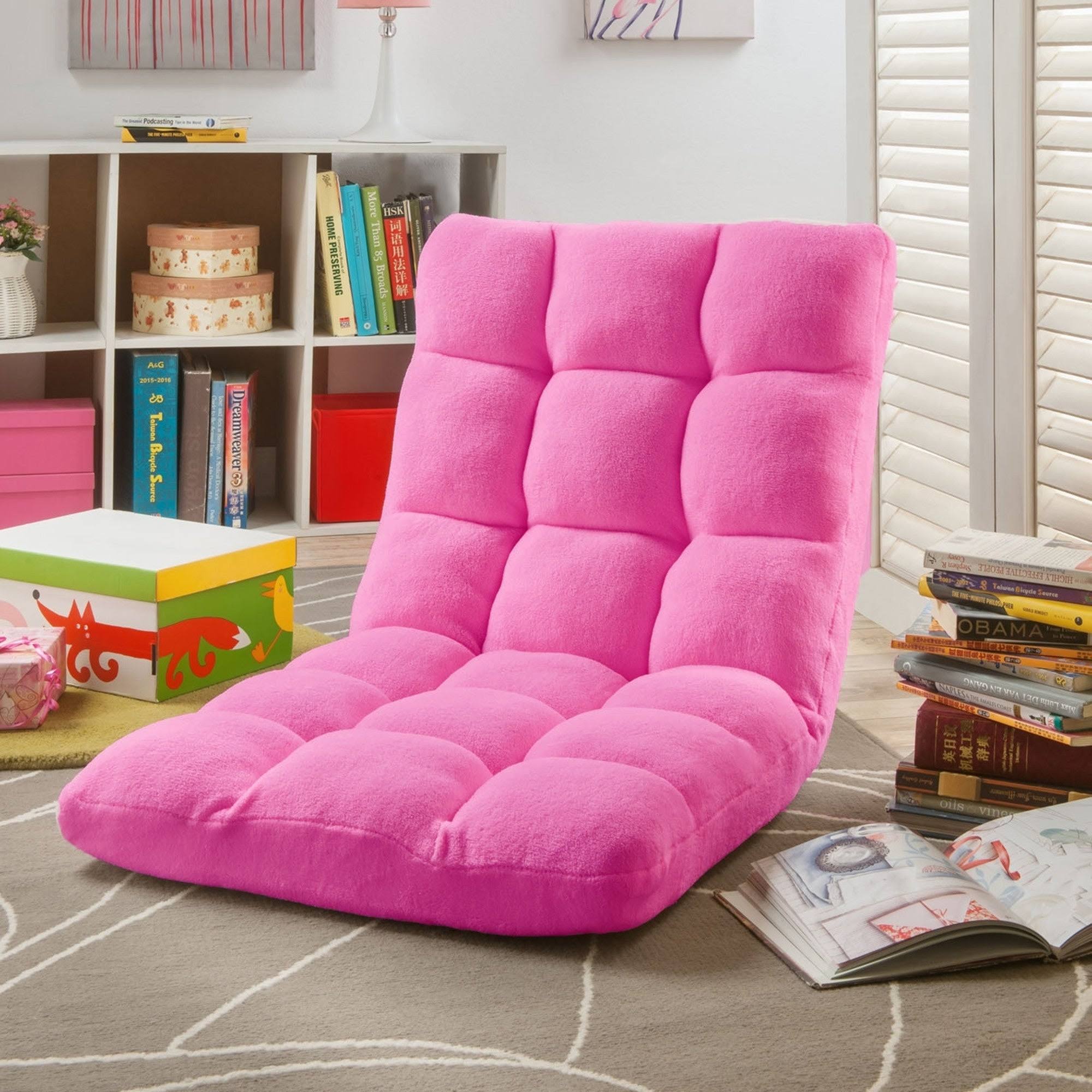Brown Microplush Recliner Gaming Chair with Floor Mat B55693