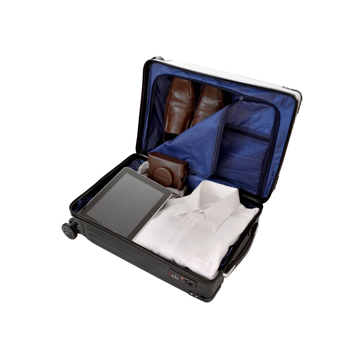 White Carry on Suitcase Y9006