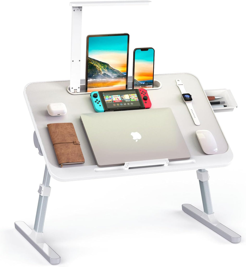 Grey Adjustable Lap Desk with Led Light M756