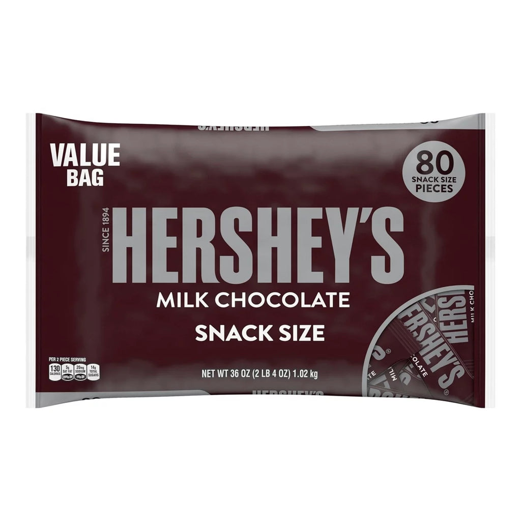 Milk Chocolate Snack Size Bars (36 Ounce 80 Count) Z6573