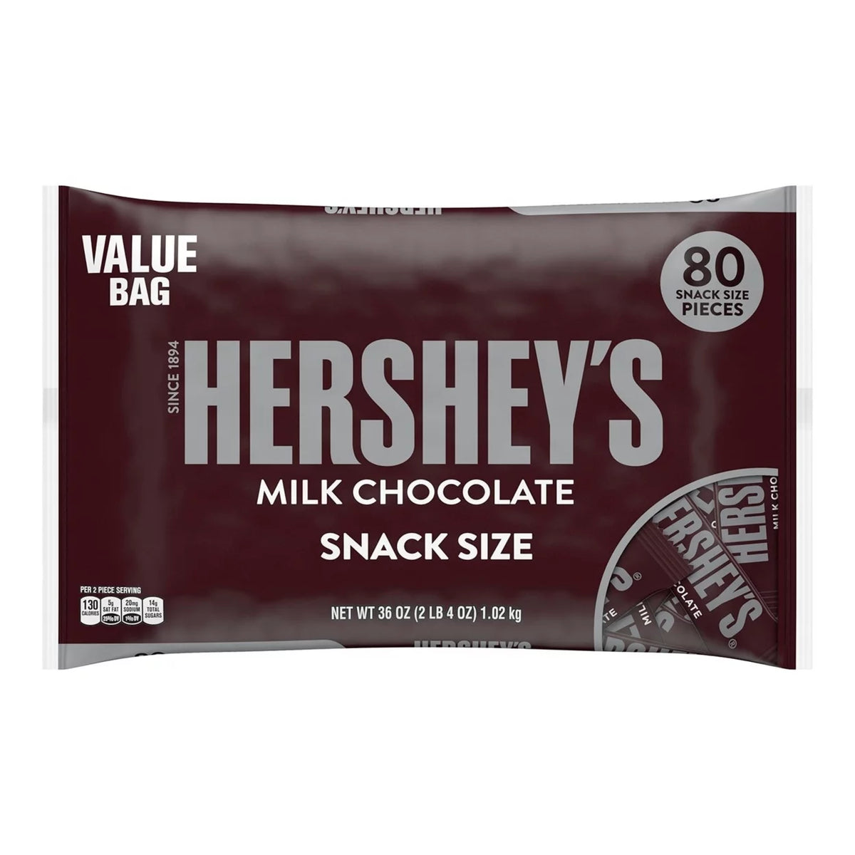 Milk Chocolate Snack Size Bars (36 Ounce 80 Count) Z6573