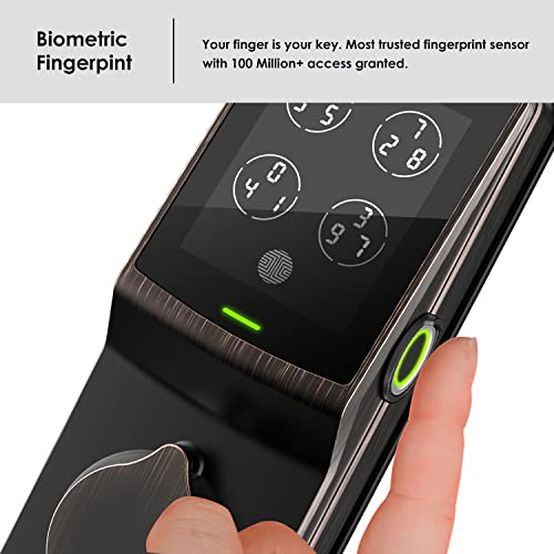 Satin Nickel Smart Door Lock with Touchscreen Keypad K591292
