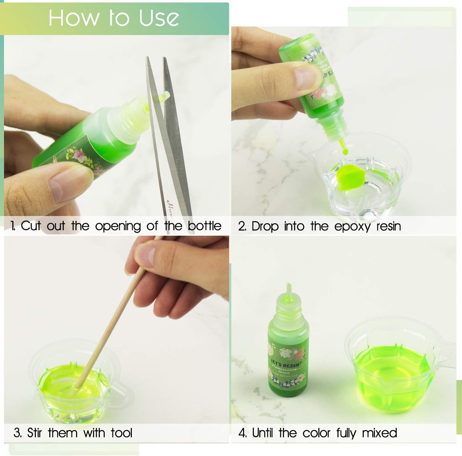 15 Color Translucent Epoxy Resin Pigment 0.35oz O629867