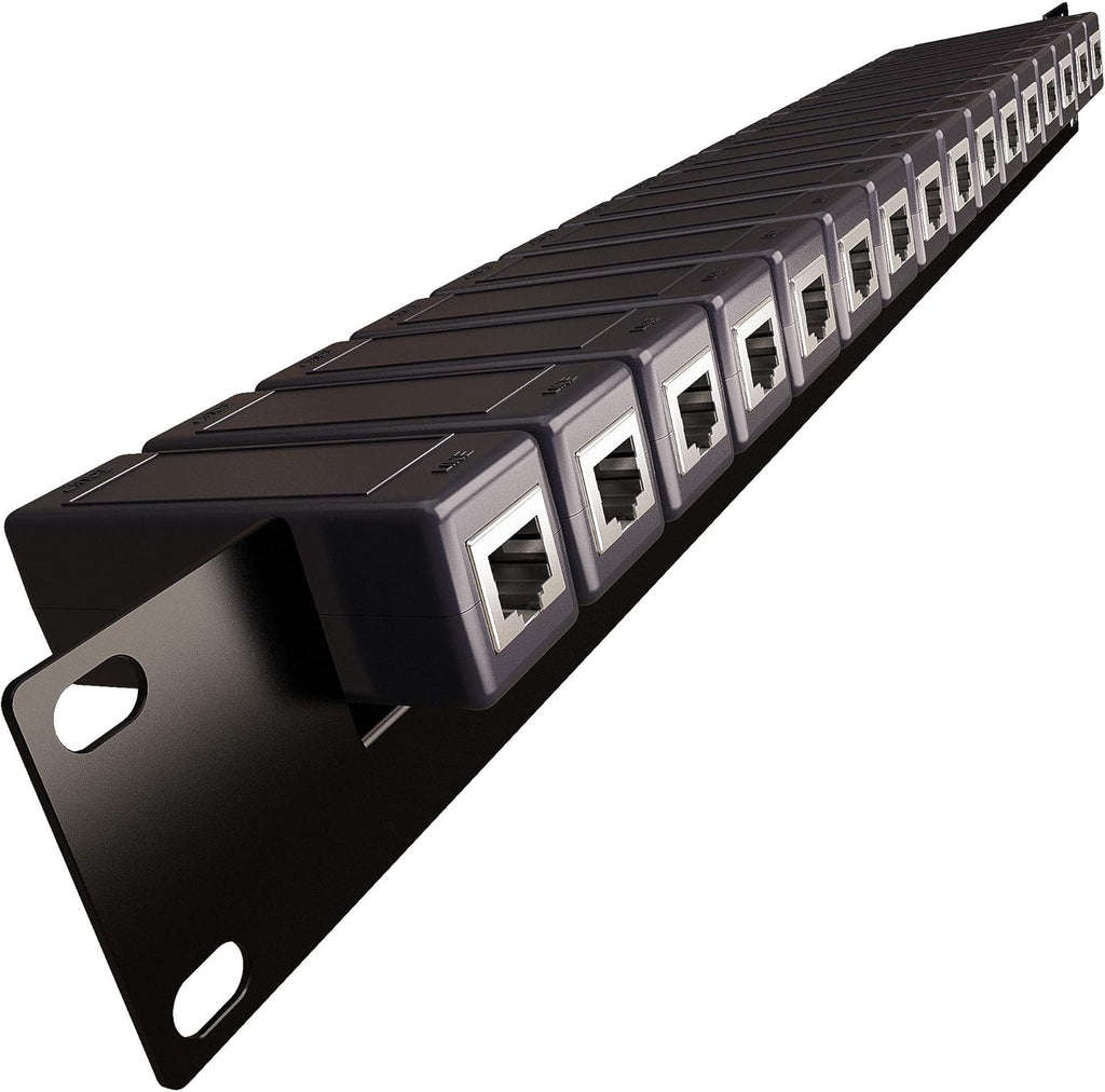 16 Port PoE+ Gigabit Ethernet Surge Protector 1U RackMount P153