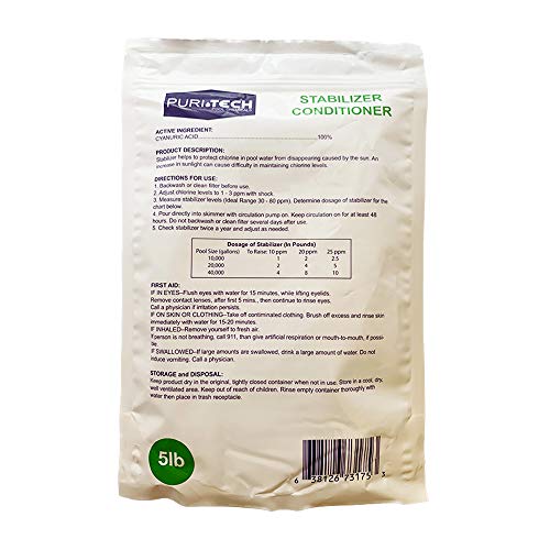 5 lbs Cyanuric Acid Swimming Pool Stabilizer Conditioner I663