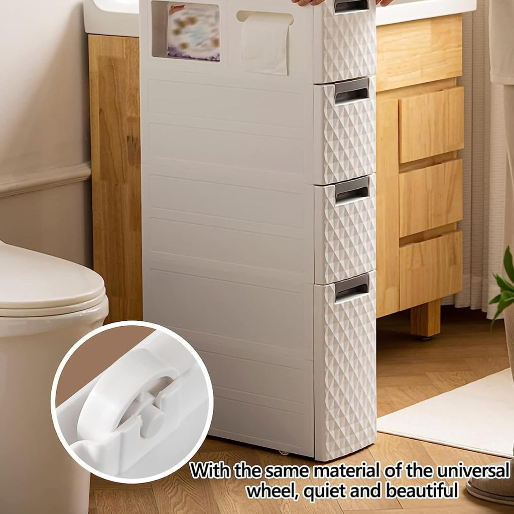 Slim Storage Tower with Wheels Drawer Cart B62521
