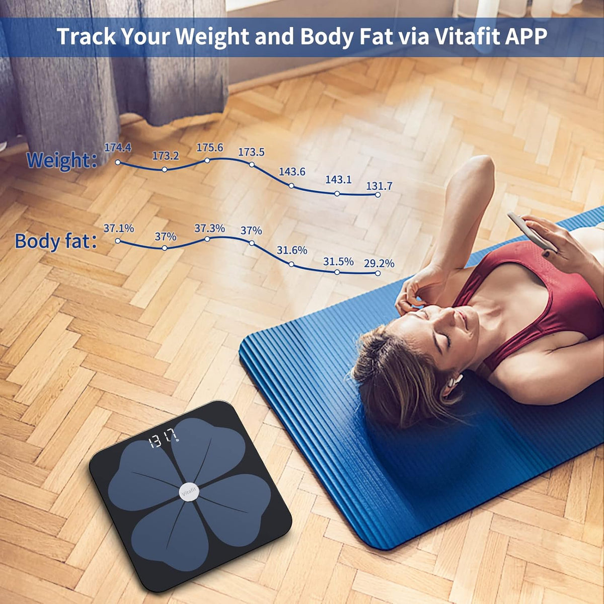 Black Smart Body Fat Scale Pack of 2 X597
